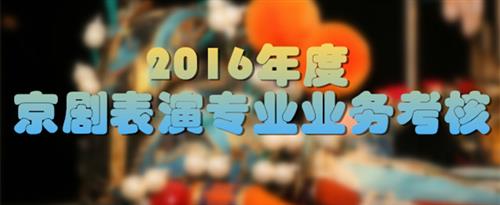 操逼吧黄色粗爽国家京剧院2016年度京剧表演专业业务考...